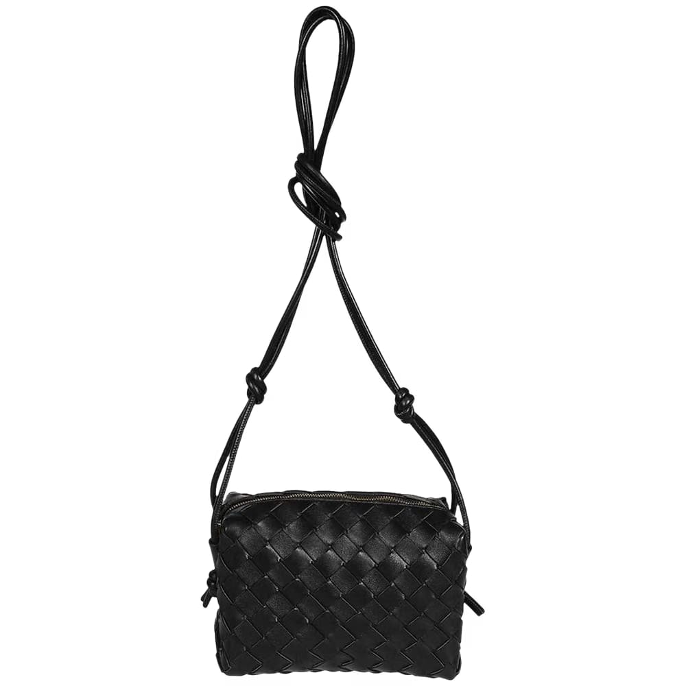 Bottega Veneta Loop Mini Shoulder Bag Black/Gold