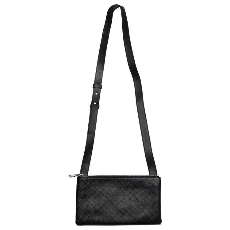 Bottega Veneta Antarsio Leather Crossbody Bag Black