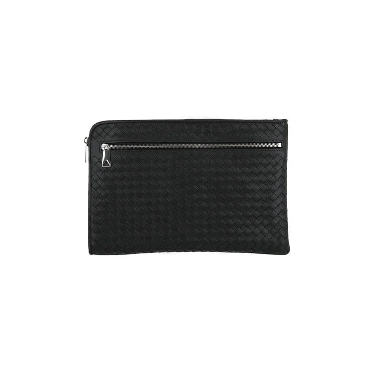 Bottega Veneta Intrecciato Document Pouch Black/Silver