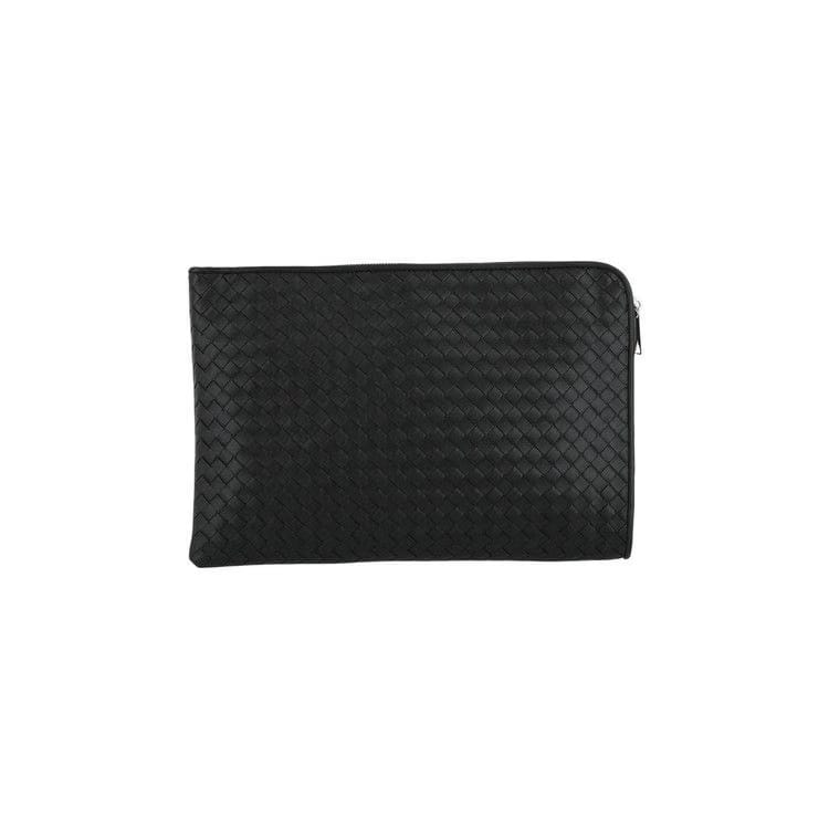 Bottega Veneta Intrecciato Document Pouch Black/Silver