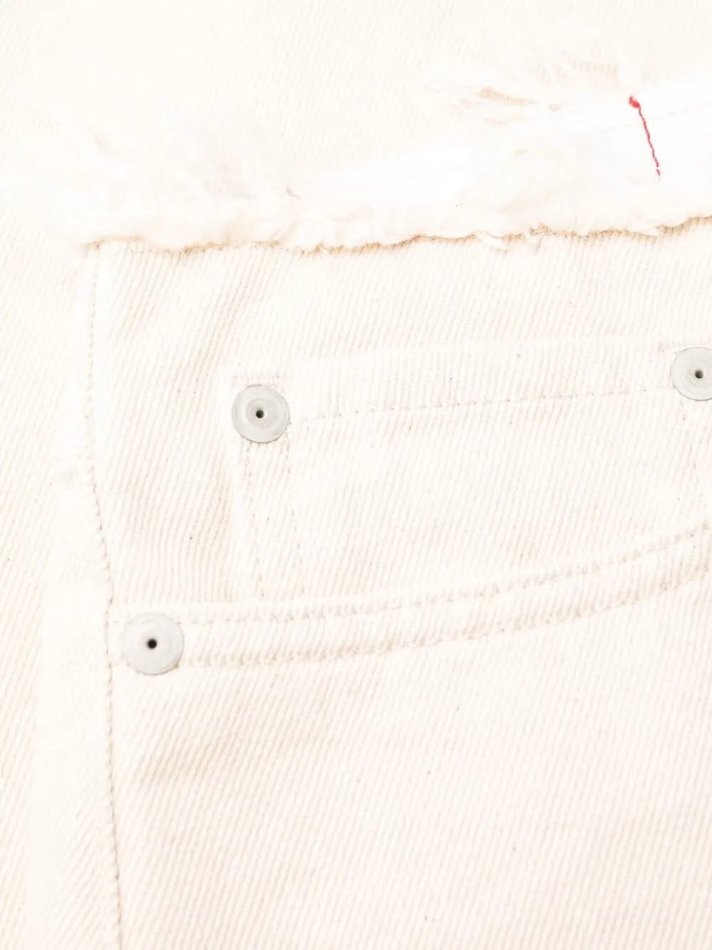 frayed straight-leg jeans