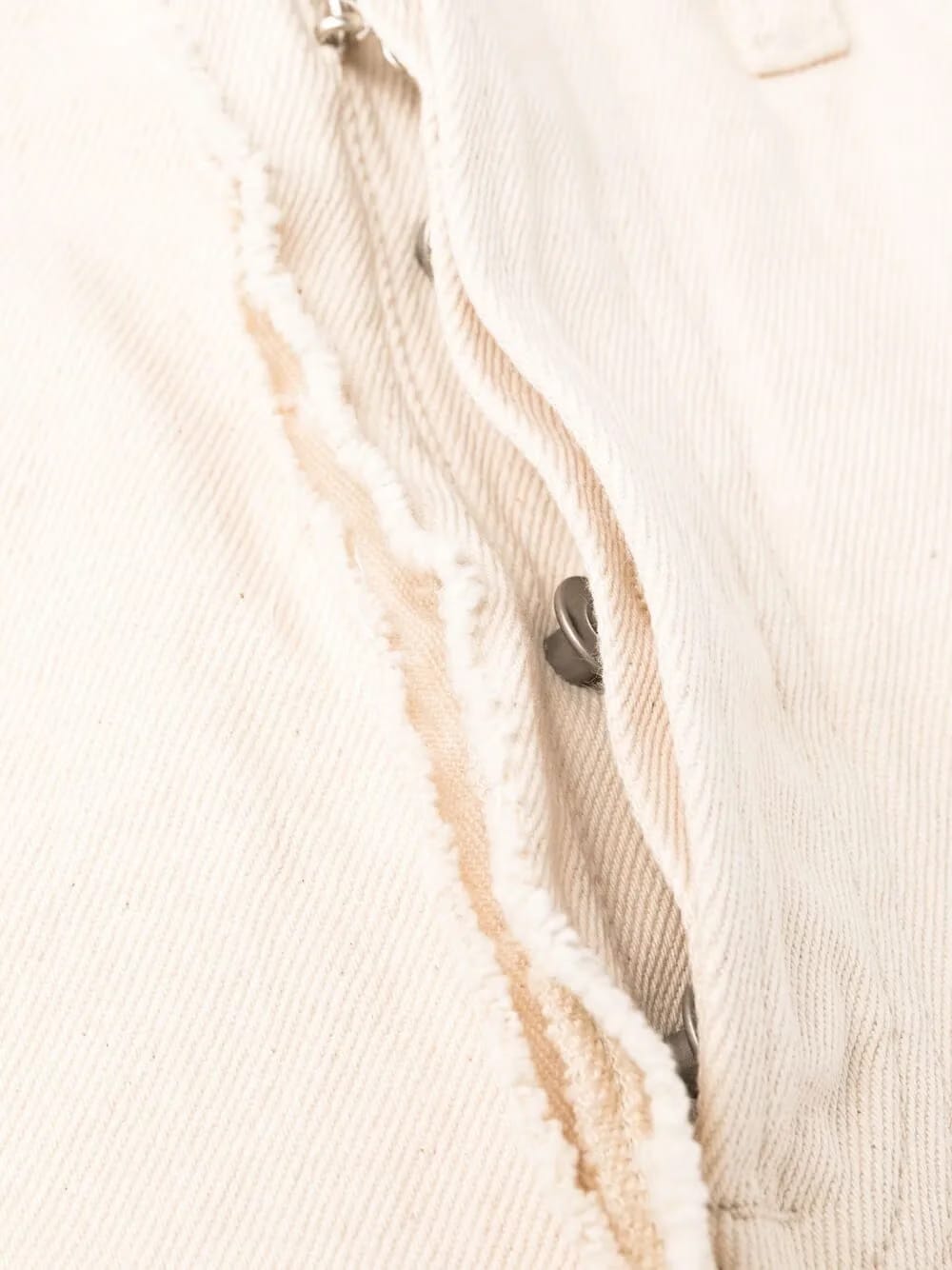 frayed straight-leg jeans