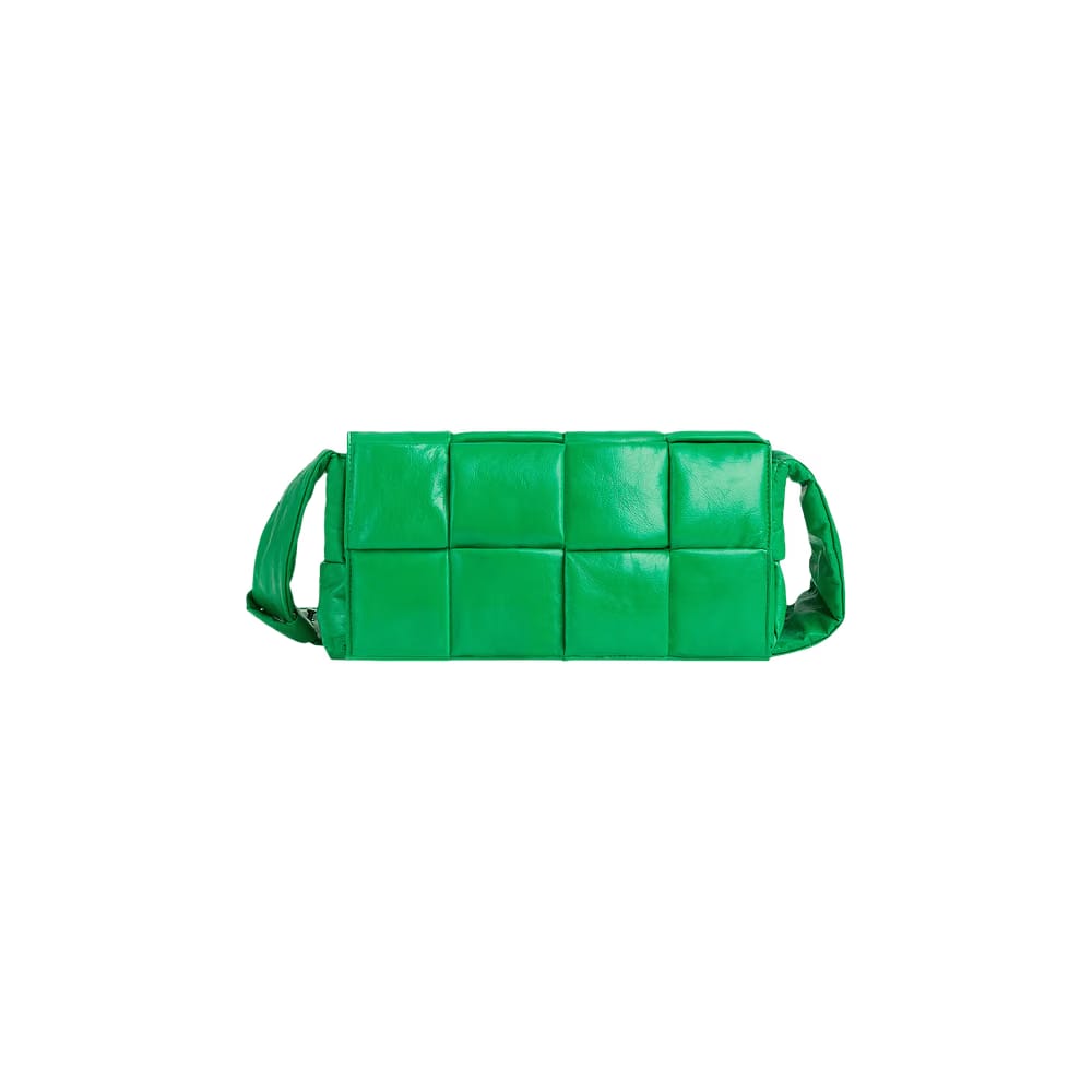 Bottega Veneta Padded Tech Parquet Cassette Bag Parakeet/Silver