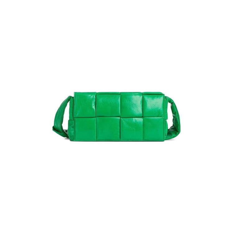 Bottega Veneta Padded Tech Parquet Cassette Bag Parakeet/Silver