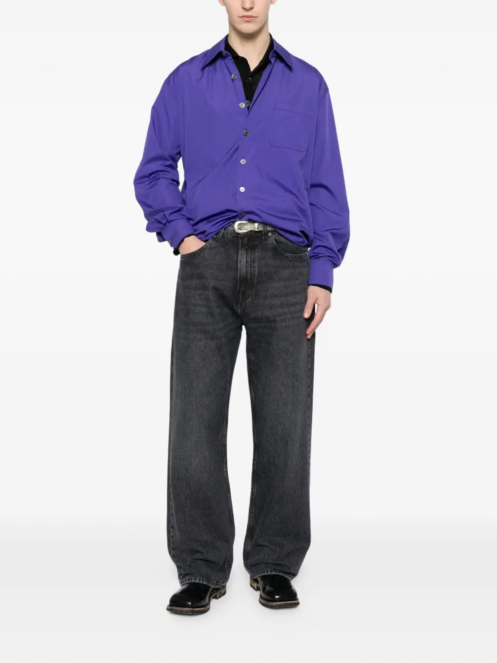 five-pocket straight jeans