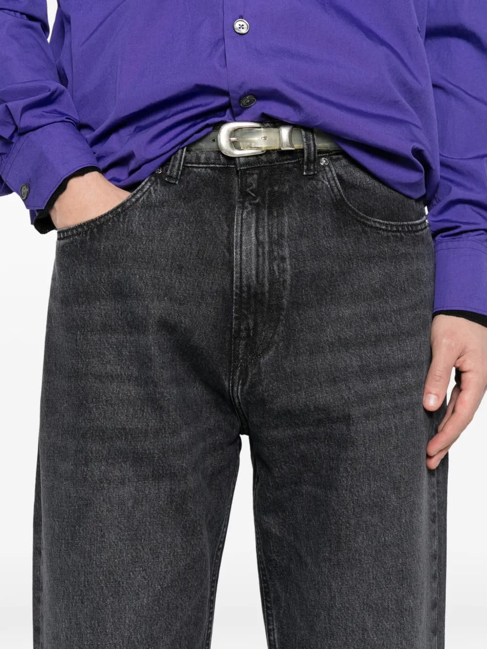 five-pocket straight jeans