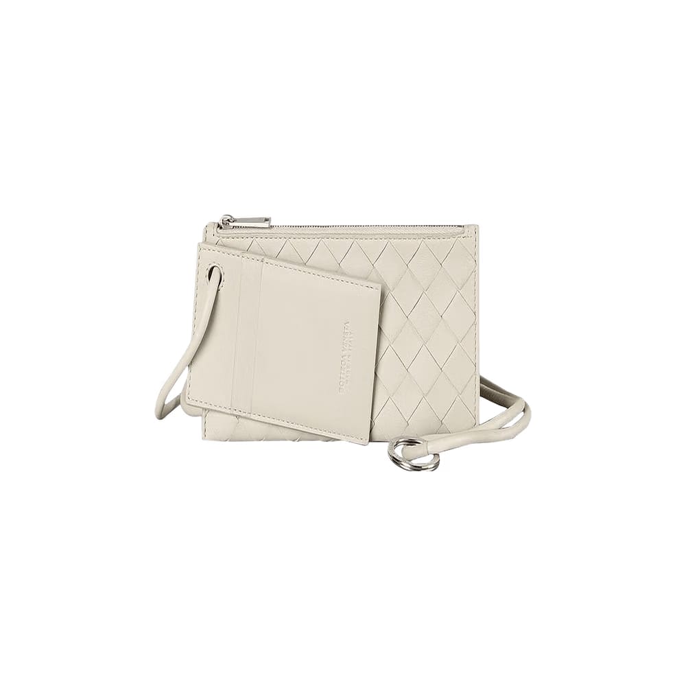 Bottega Veneta Crossbody Double Pouch Bag Grey