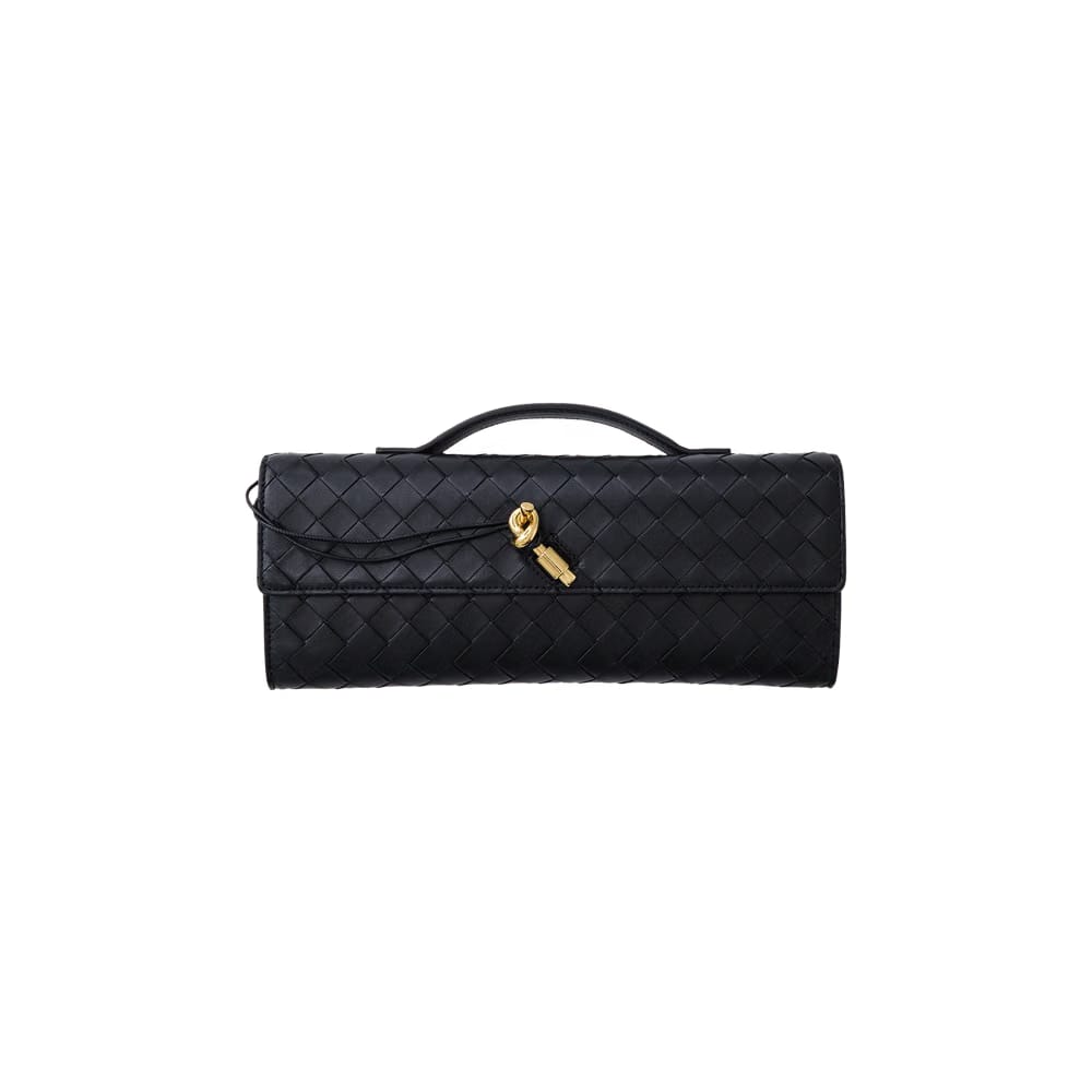 Bottega Veneta Andiamo Long Clutch Black/Brass