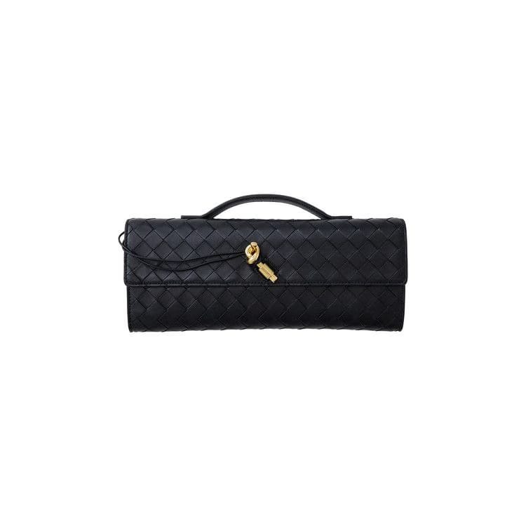 Bottega Veneta Andiamo Long Clutch Black/Brass