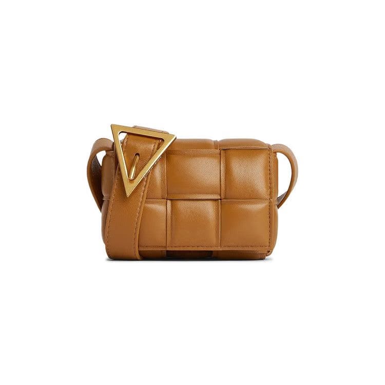 Bottega Veneta Padded Candy Cassette Shoulder Bag Camel/Gold