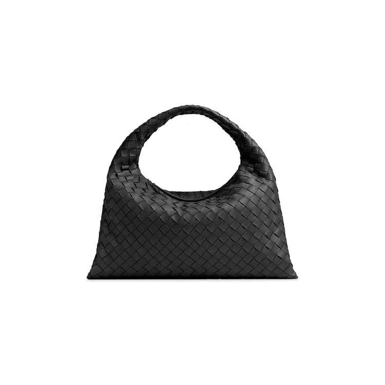 Bottega Veneta Medium Hobo Intrecciato Shoulder Bag Black