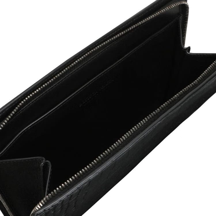Bottega Veneta Alligator Leather Clutch Black