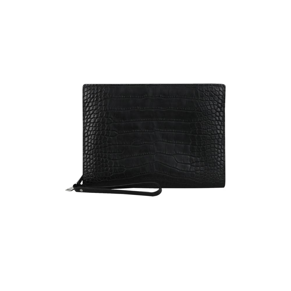 Bottega Veneta Alligator Leather Clutch Black