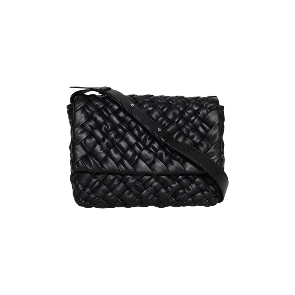 Bottega Veneta Rumple Messenger Bag Black/Silver