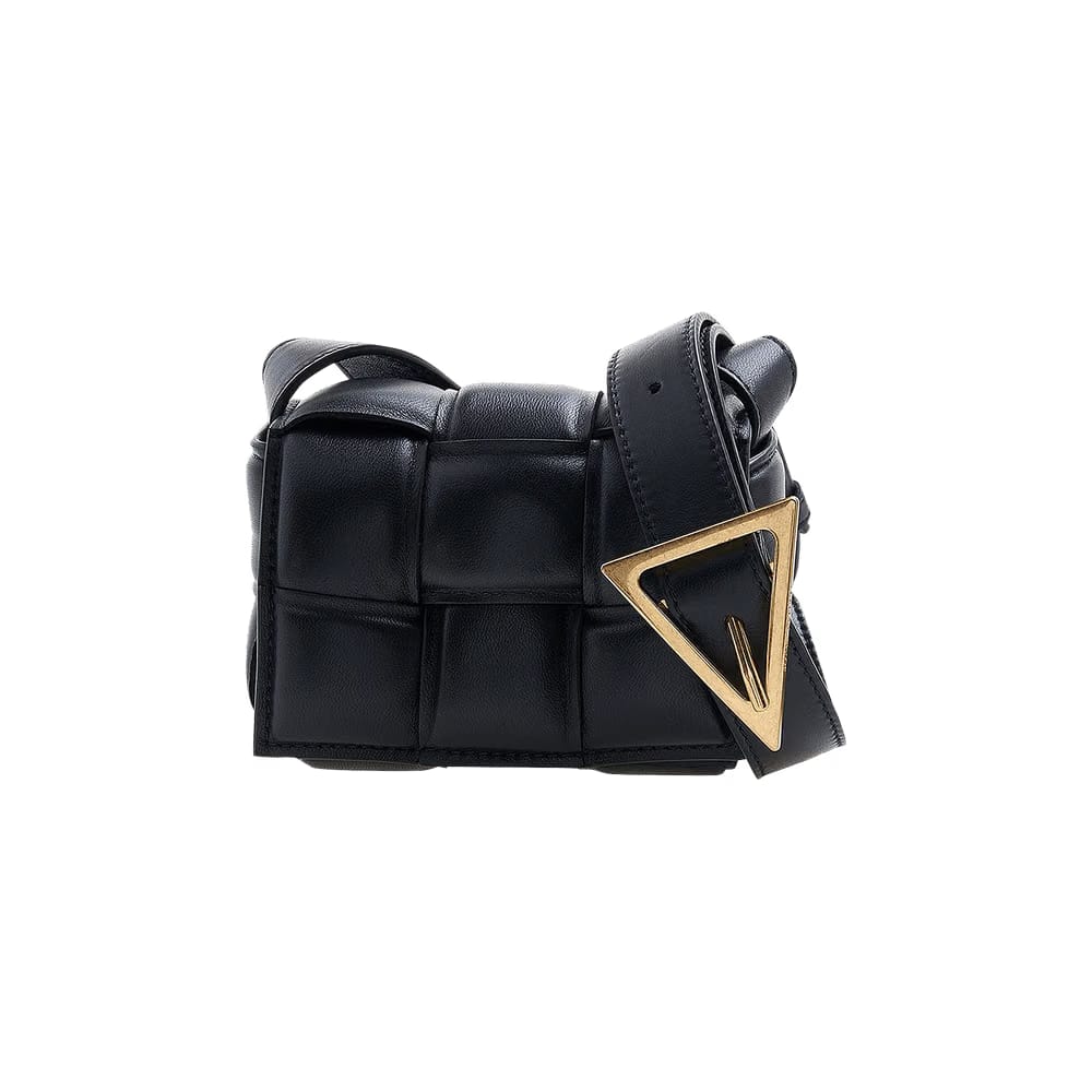 Bottega Veneta Padded Candy Cassette Bag Black/Gold