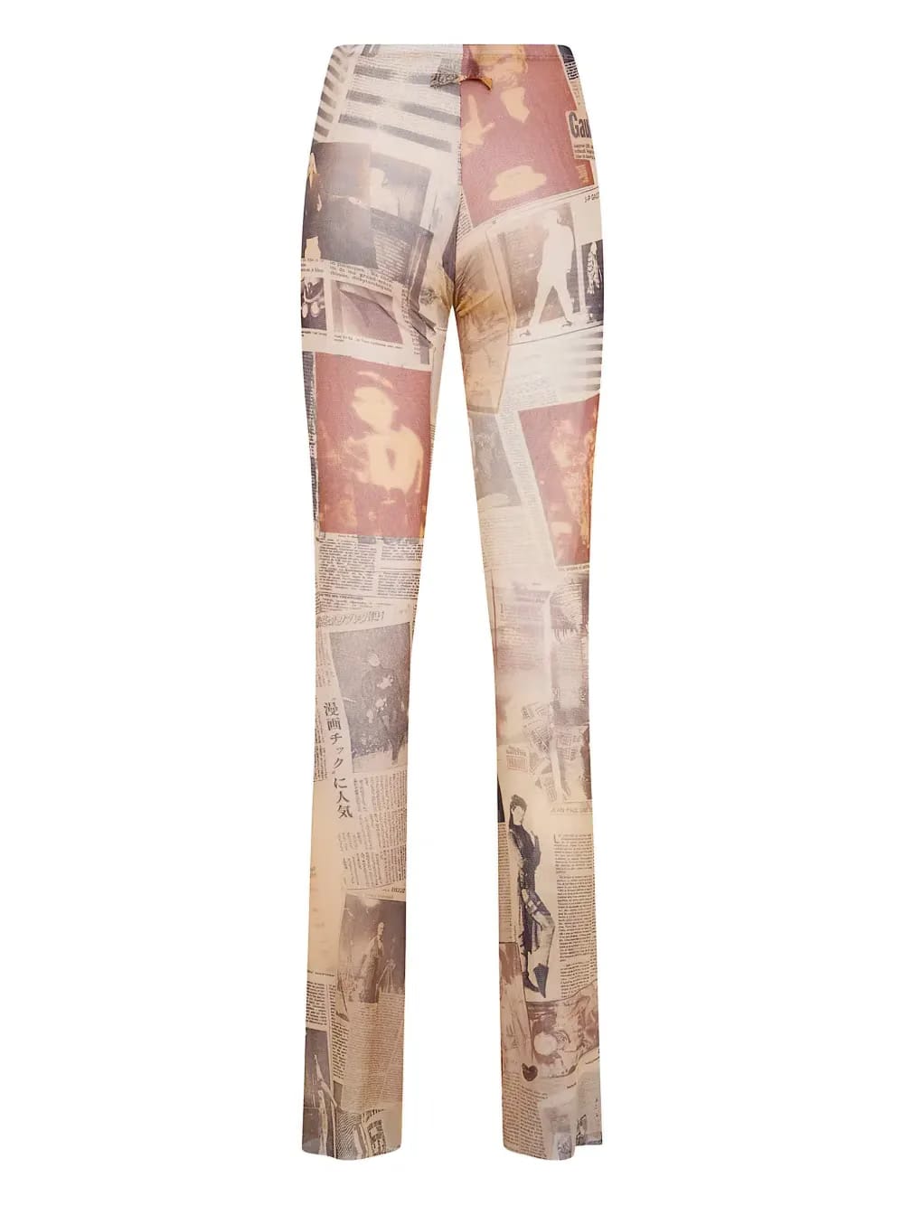newspaper-print leggings