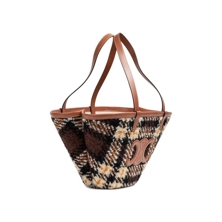 CELINE Large Triomphe Tote Bag Tartan