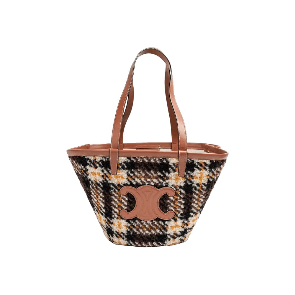 CELINE Large Triomphe Tote Bag Tartan