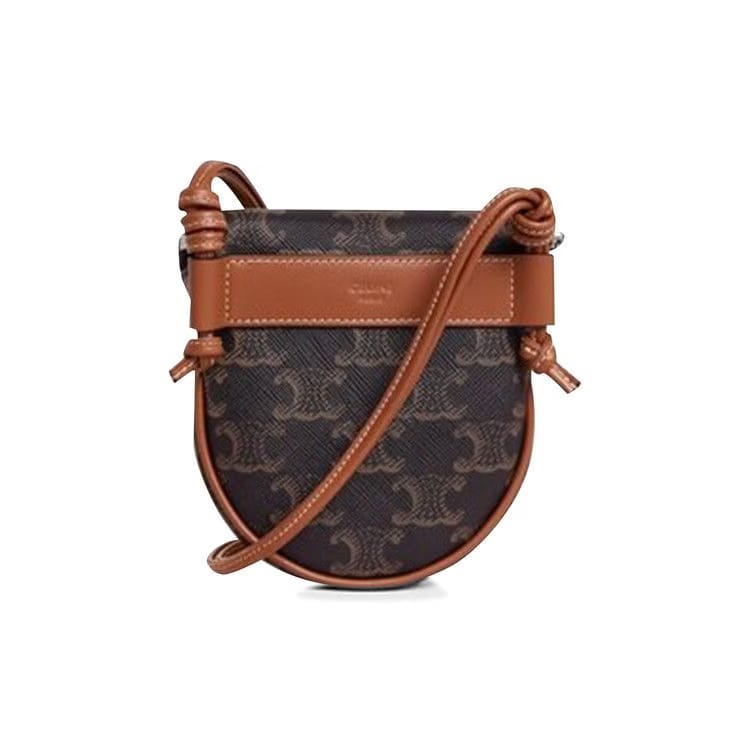 CELINE Small Zipped Purse Tan