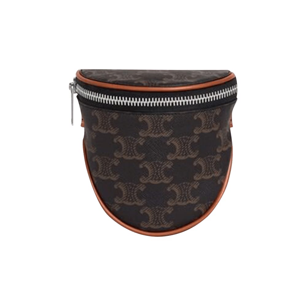 CELINE Small Zipped Purse Tan