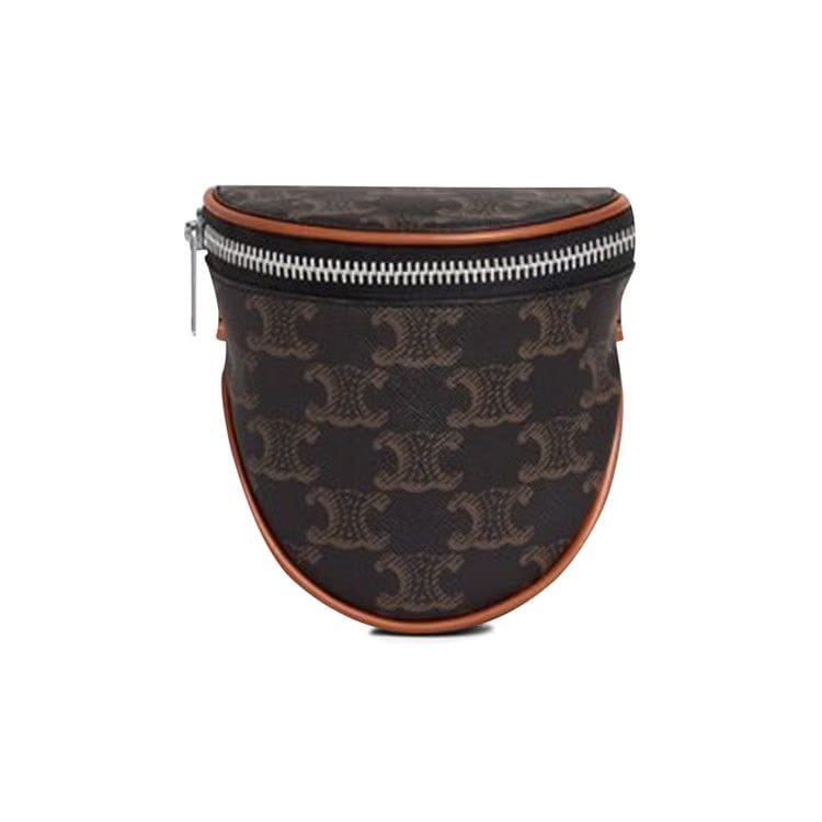 CELINE Small Zipped Purse Tan