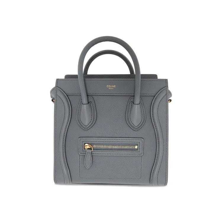 CELINE Nano Luggage Bag In Baby Drummed Calfskin Kohl