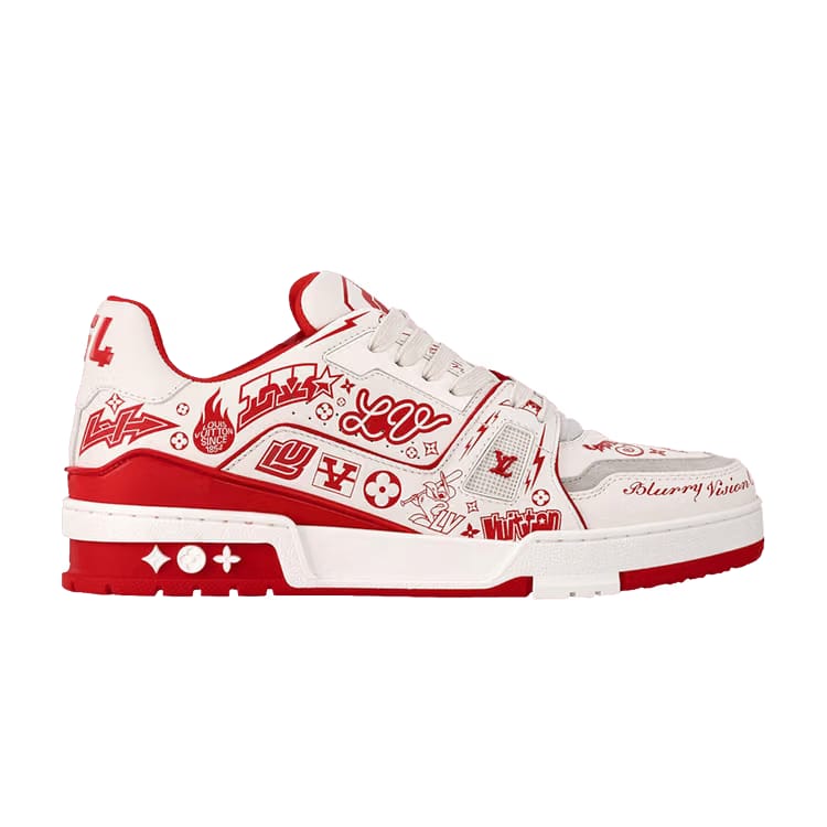 Louis Vuitton Trainer Red Graffiti