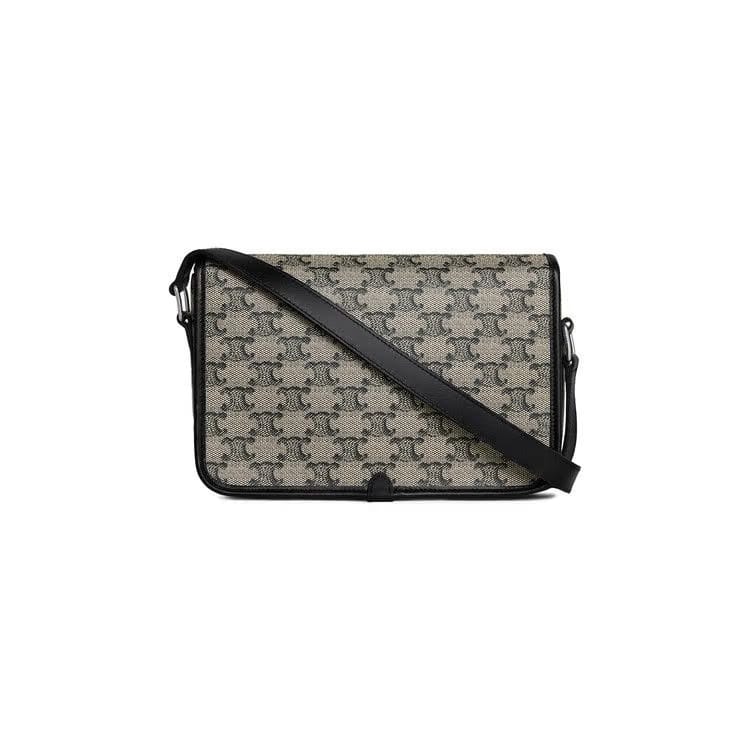 CELINE Small Folco Messenger Bag Beige/Black
