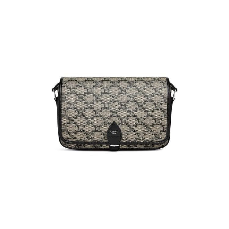 CELINE Small Folco Messenger Bag Beige/Black