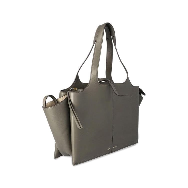 CELINE Medium Tri Fold Bag Grey