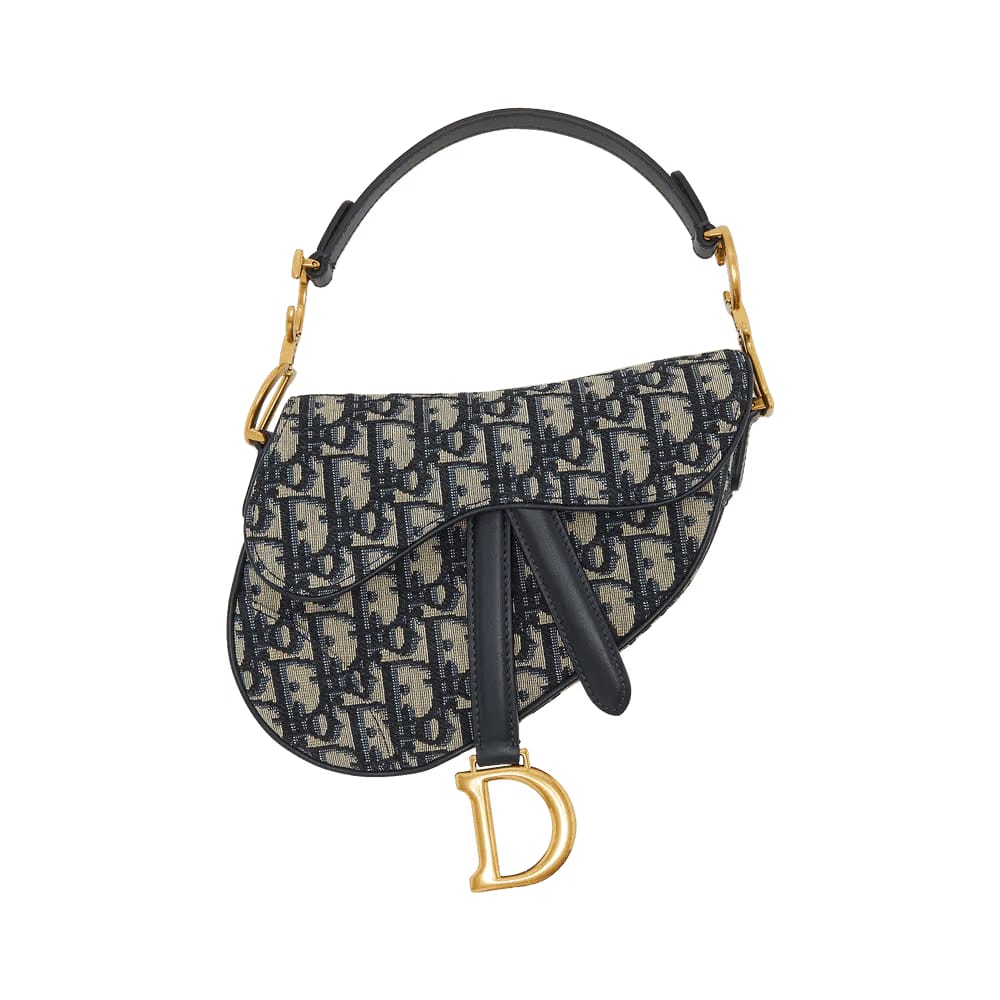Dior Mini Saddle Bag Blue Dior Oblique Jacquard