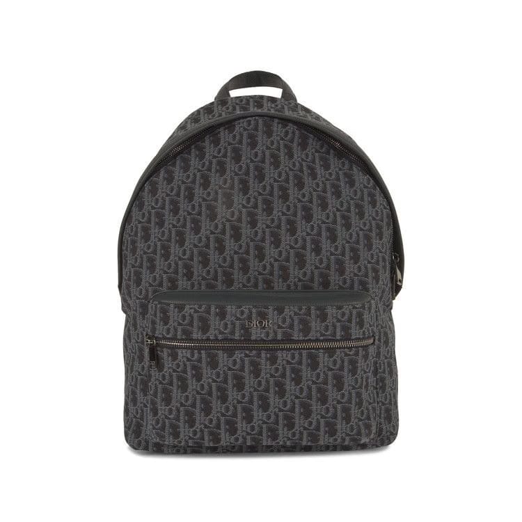 Dior Oblique Ride Backpack Blue Tonal