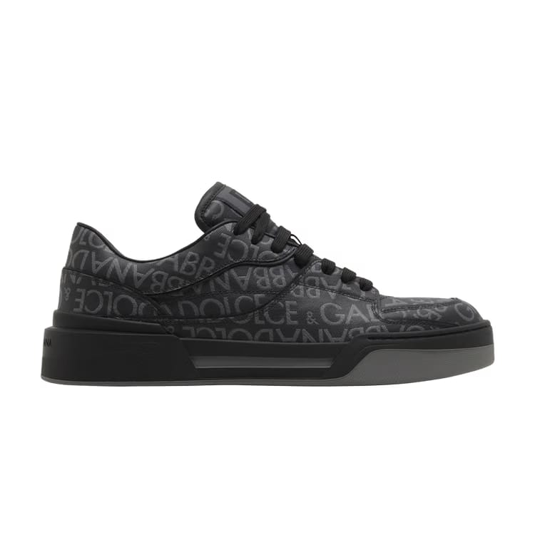Dolce & Gabbana New Roma Low Allover Jacquard Logo - Black