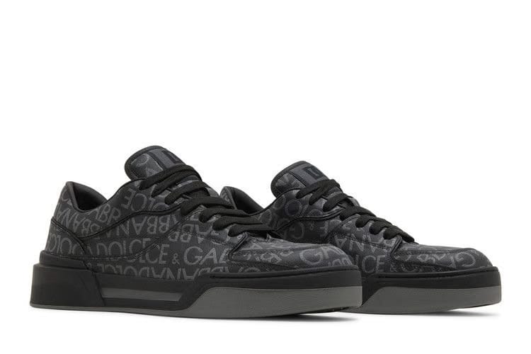 Dolce & Gabbana New Roma Low Allover Jacquard Logo - Black