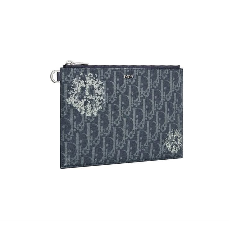 Dior x Denim Tears A5 Pouch Blue