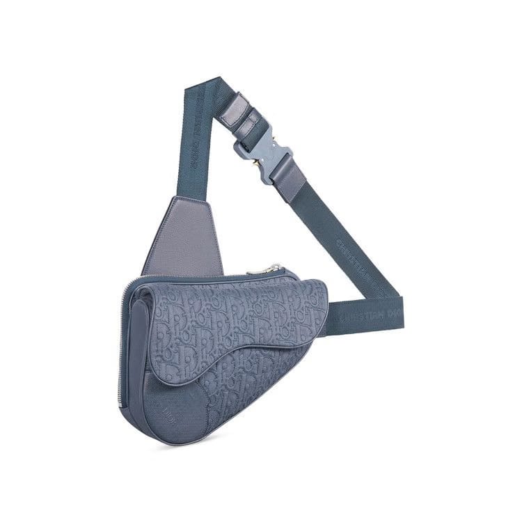 Dior x Stone Island Saddle Bag Blue