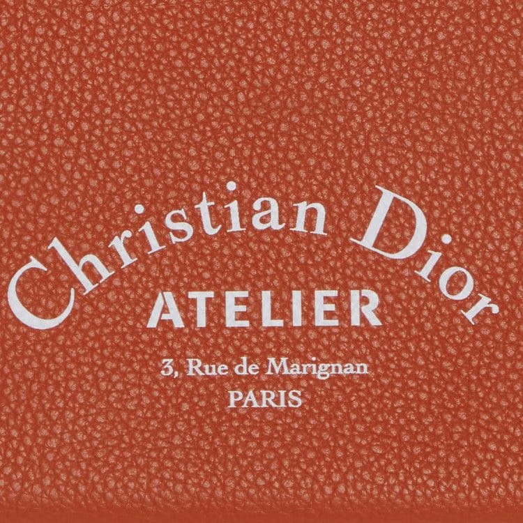 Dior Small Leather Zip-Pouch Orange