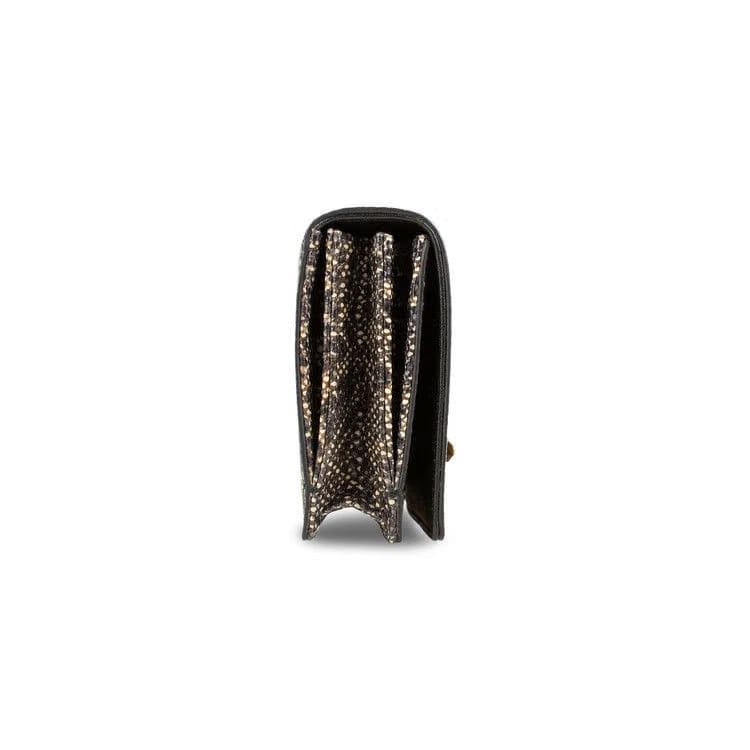 Dior Leather Embellished Pouchette Clutch Snakeskin