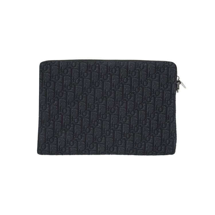 Dior Oblique Flat Pouch Black