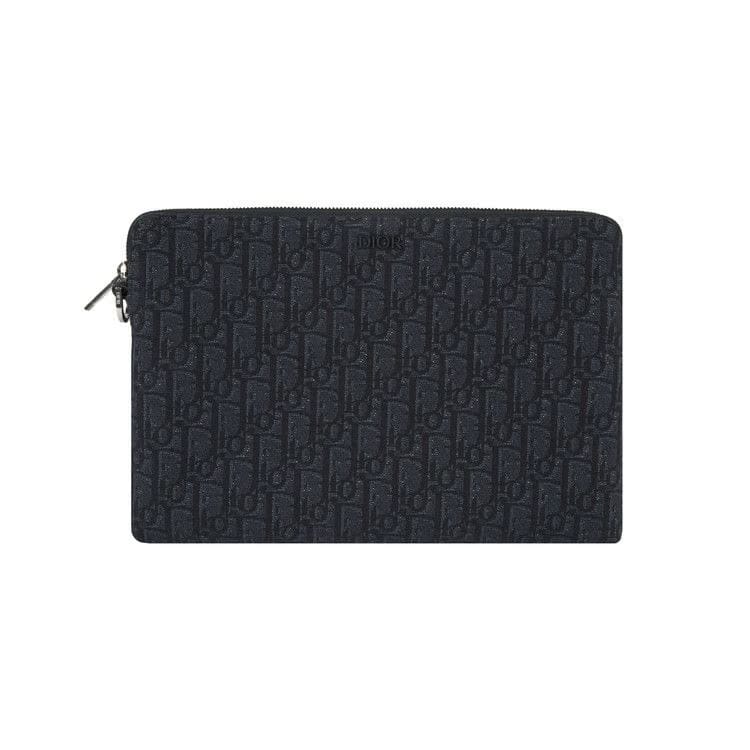 Dior Oblique Flat Pouch Black