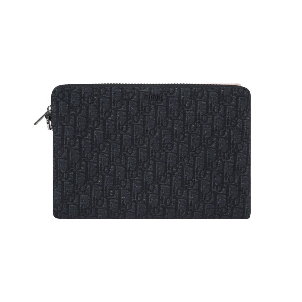 Dior Oblique Flat Pouch Black