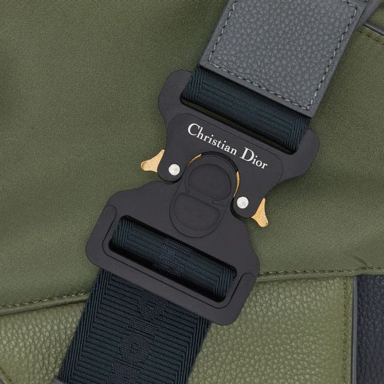 Dior x Sacai Saddle Bag Olive/Navy