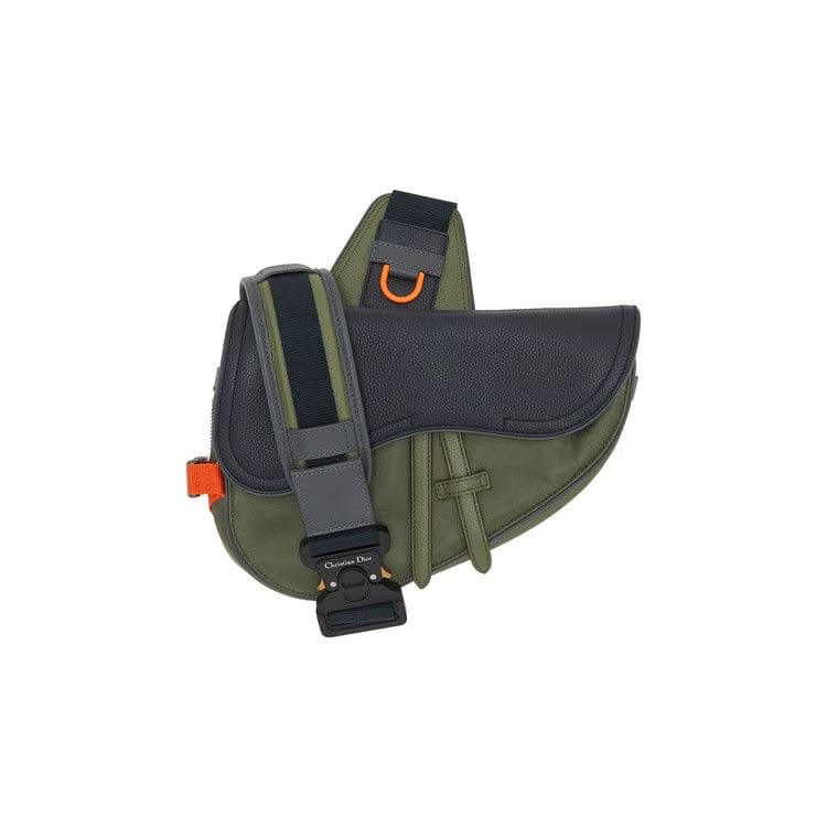 Dior x Sacai Saddle Bag Olive/Navy
