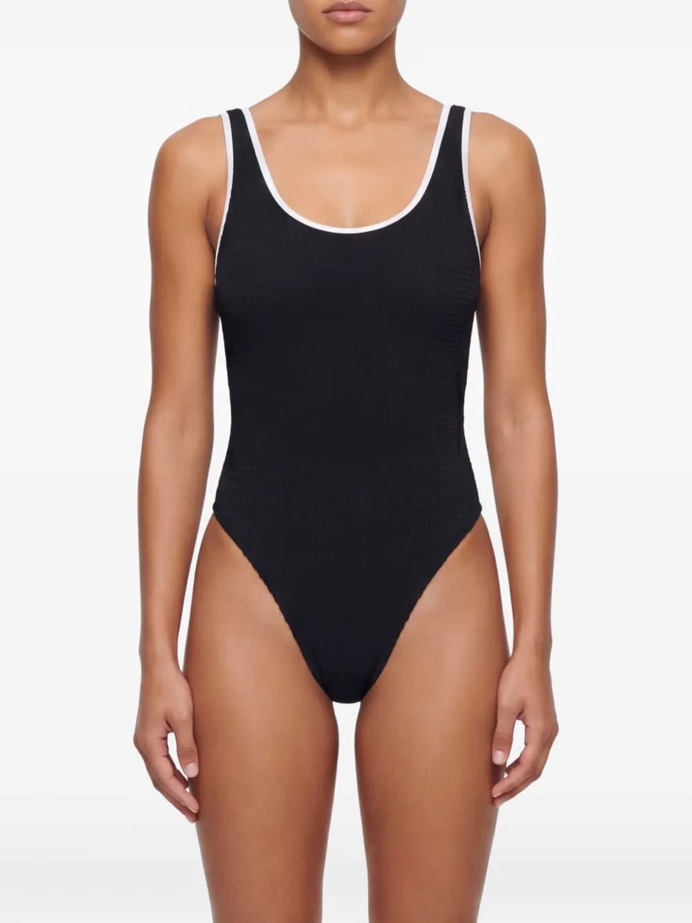 Faye contrast-trim swimsuit