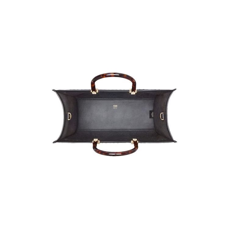 Fendi Sunshine Medium Tote Bag Nero/Oro