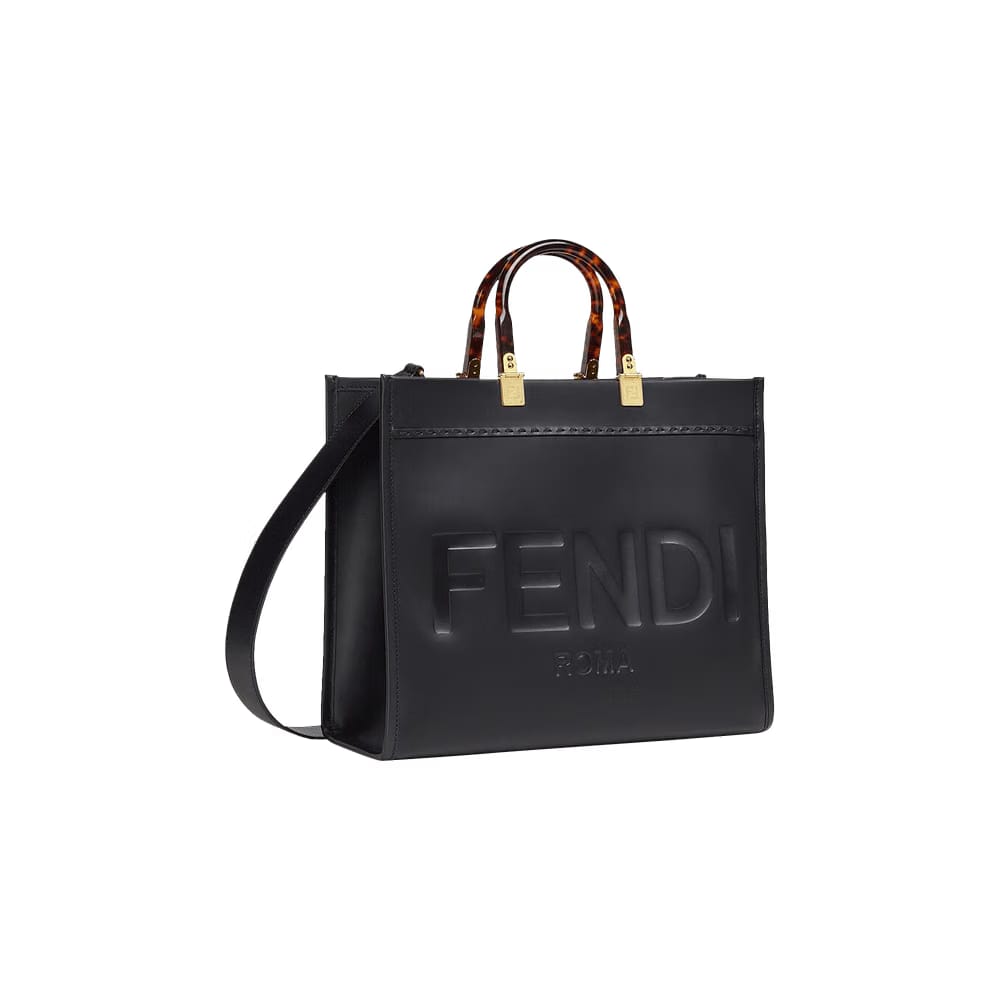 Fendi Sunshine Medium Tote Bag Nero/Oro