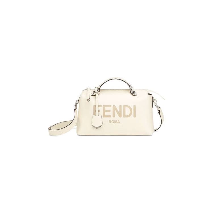 Fendi By The Way Medium Leather Shoulder Bag Bianco Ice/Palladio