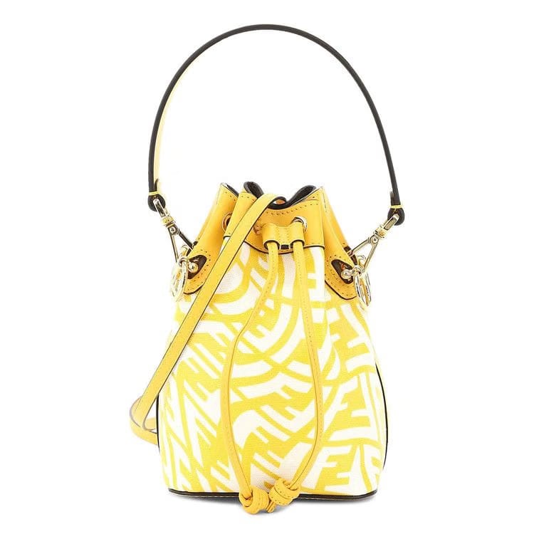 Fendi Mini Mon Tresor Canvas Bag Mimosa/Bianco