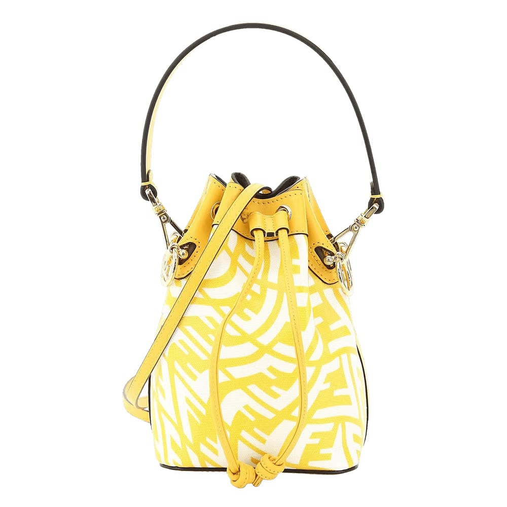 Fendi Mini Mon Tresor Canvas Bag Mimosa/Bianco