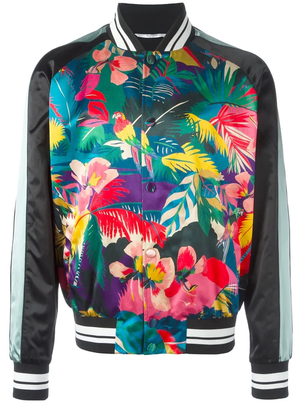 tropical print bomber jacket